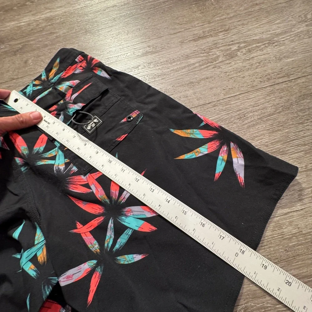 Billabong Board Shorts Mens 29 Black Recycled Sundays Pro Floral Summer Surf